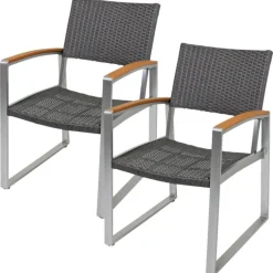 Garden Pleasure Tischgruppe AVA 7-tlg. Aluminium, Nonwood, Kunststoffgewebe