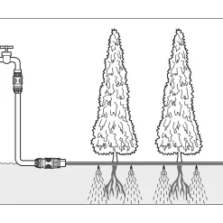Schlauchregner mit Anschlußteilen grün^Gardena Discount