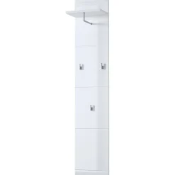 Garderobenpaneel Adison Front in Hochglanz mit Rillenfräsung 30 x 152 x 23 cm weiß^ Clearance