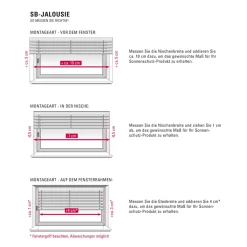 Gardinia Jalousie Alu 25 mm 100x130 cm silber