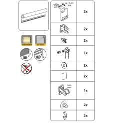Gardinia Doppelrollo grau 100 x 150 cm