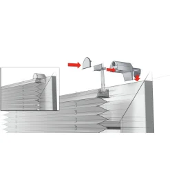 Gardinia EasyFix Plissee 2BS 75 x 130 cm taupe