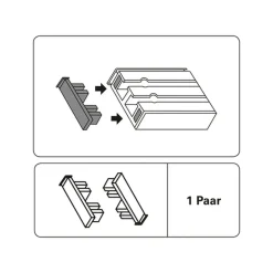 Gardinia Endstücke GE2 weiß