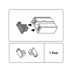 Endstücke GE1 weiß^Gardinia Hot
