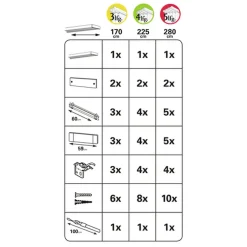Flächenvorhangschiene 5-läufig 280 cm Aluminium*Gardinia Best
