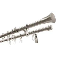 Gardinenstange 120/210 cm edelstahl-optik*Gardinia Hot