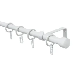 Gardinenstange Cap 1-Lauf Durchmesser 16/13 mm 130-240 cm weiß*Gardinia Sale