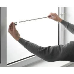 Gardinia Gardinenstange Filigrano Kugel 50-80 cm Durchmesser 8/10 cm Edelstahl-optik