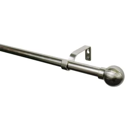 Gardinia Gardinenstange Kugel Durchmesser 16/19 mm 120-210 cm Edelstahl-optik