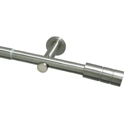 Gardinenstange Zylinder Durchmesser 22/25 mm 190-360 cm Edelstahl-optik*Gardinia Hot