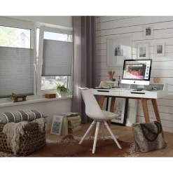 Plissee Easyfix mit 2 Bedienschienen 90 x 130 cm schiefer^Gardinia Hot