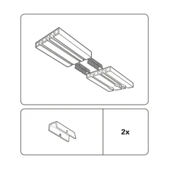 Gardinia Schienenverbinder 6 cm weiß