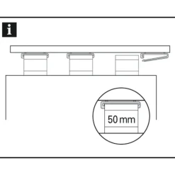 Gardinia Schlaufengleiter 5 cm weiß