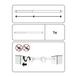 Spannstange Durchmesser 23/26 mm 125-220 cm Nickel-optik^Gardinia Best