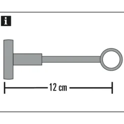 Träger Chicago geschlossen für Durchmesser 20 mm 12 cm weiß*Gardinia Best