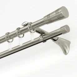 Universal Träger 1- und 2-Lauf für Durchmesser 20 mm 15 cm Edelstahl-optik*Gardinia Outlet