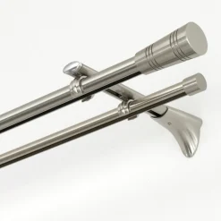 Universal Träger 1- und 2-Lauf für Durchmesser 20 mm 15 cm Edelstahl-optik*Gardinia Outlet