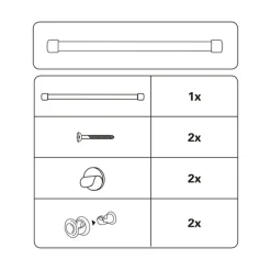 Vitragestange Nevada Durchmesser 12 mm 120 cm weiß^Gardinia Outlet