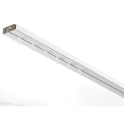 Vorhangschiene GE1 120 cm mit Profil für Blendenbefestigung weiß^Gardinia