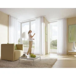 Gardinia Vorhangschiene GE2 250 cm mit Profil für Blendenbefestigung weiß