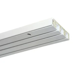 Gardinia Vorhangschiene GE3 180 cm mit Profil für Blendenbefestigung weiß