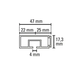 Vorhangschiene GE1 210 cm mit Profil für Blendenbefestigung weiß^Gardinia Hot