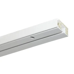 Gardinia Vorhangschiene GE1 180 cm mit Profil für Blendenbefestigung weiß