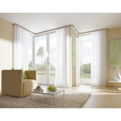 Vorhangschiene GE2 150 cm mit Profil für Blendenbefestigung weiß^Gardinia Online