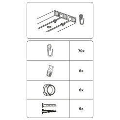 Vorhangschienen Zubehör-Set weiß*Gardinia Best