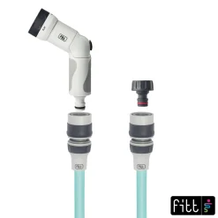 Gartenschlauch ausziehbar kompakt leicht und sofort einsatzbereit 15 m mit Multifunktions-Pistole