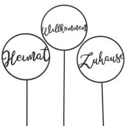 Gartenstecker Heimat schwarz 30 x 30 x 128 cm* Online