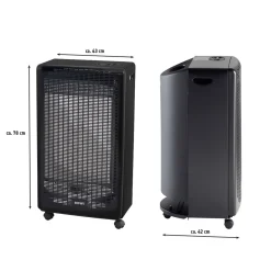 Gas Heizofen Blue Flame mit ThermostatHGO 4200/4 BFT Eco^Rowi Best