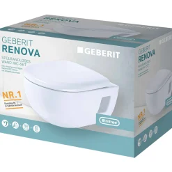 Tiefspül Wand-WC Renova Premium spülrandlos inkl WC-Sitz^Geberit New