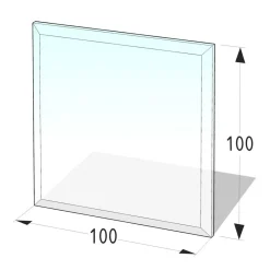 Glasbodenplatte Quadrat 100 x 100 cm