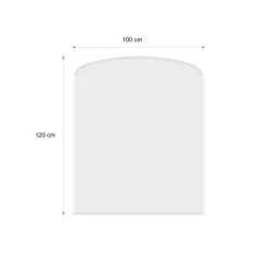 Glasbodenplatte, Stärke 8mm, 100x120cm, Segment^Valo Outlet
