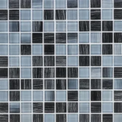 Glasmosaik Schwarz-Grau 30 x 30 x 0,4 cm^ Best