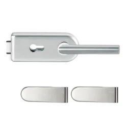 Glastürbeschlagset SKY Profilzylinder 2- teilig Bänder Edelstahl-Optik matt^Durabil Best