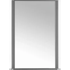 Glas-Windschutz 100 x 160 cm Aluminium Anthrazit