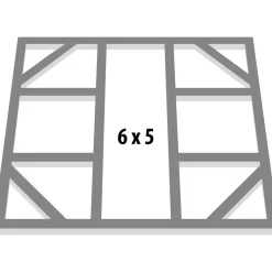 Fundamentbodenrahmen für Dream und Lean To 6 x 5m^Globel