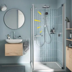 Duschsystem Vitalio Comfort 250 Flex mit Umstellung für die Wandmontage^Grohe Online