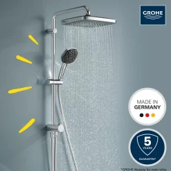 Duschsystem Vitalio Comfort 250 Flex mit Umstellung für die Wandmontage^Grohe Online