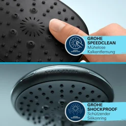 Duschsystem Vitalio Comfort 250 Flex mit Umstellung für die Wandmontage^Grohe Online