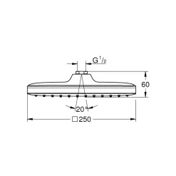 Kopfbrause Vitalio Comfort 250 silber 1 Strahlarten^Grohe New