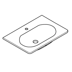 Waschtisch Essence alpinweiß 70 x 16,5 x 48,5 cm*Grohe New