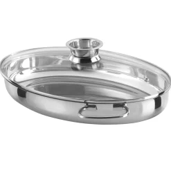 Edelstahl Multibräter oval 38cm, 3 in 1^GSW Online