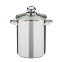 GSW Spargeltopf mit Glasdeckel und Einsatz 16cm 4,2L