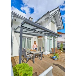gutta Terrassenüberdachung Standard anthrazit 3,06 x 3,06 m