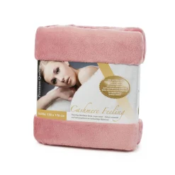 Cashmere Decke Feeling 130 x 170 cm altrosa*Gözze