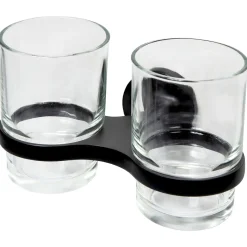 Aspen Becherhalter doppelt Glas schwarz*Haceka Outlet