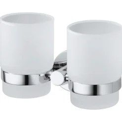 Haceka Kosmos Becherhalter doppelt Glas Chrom